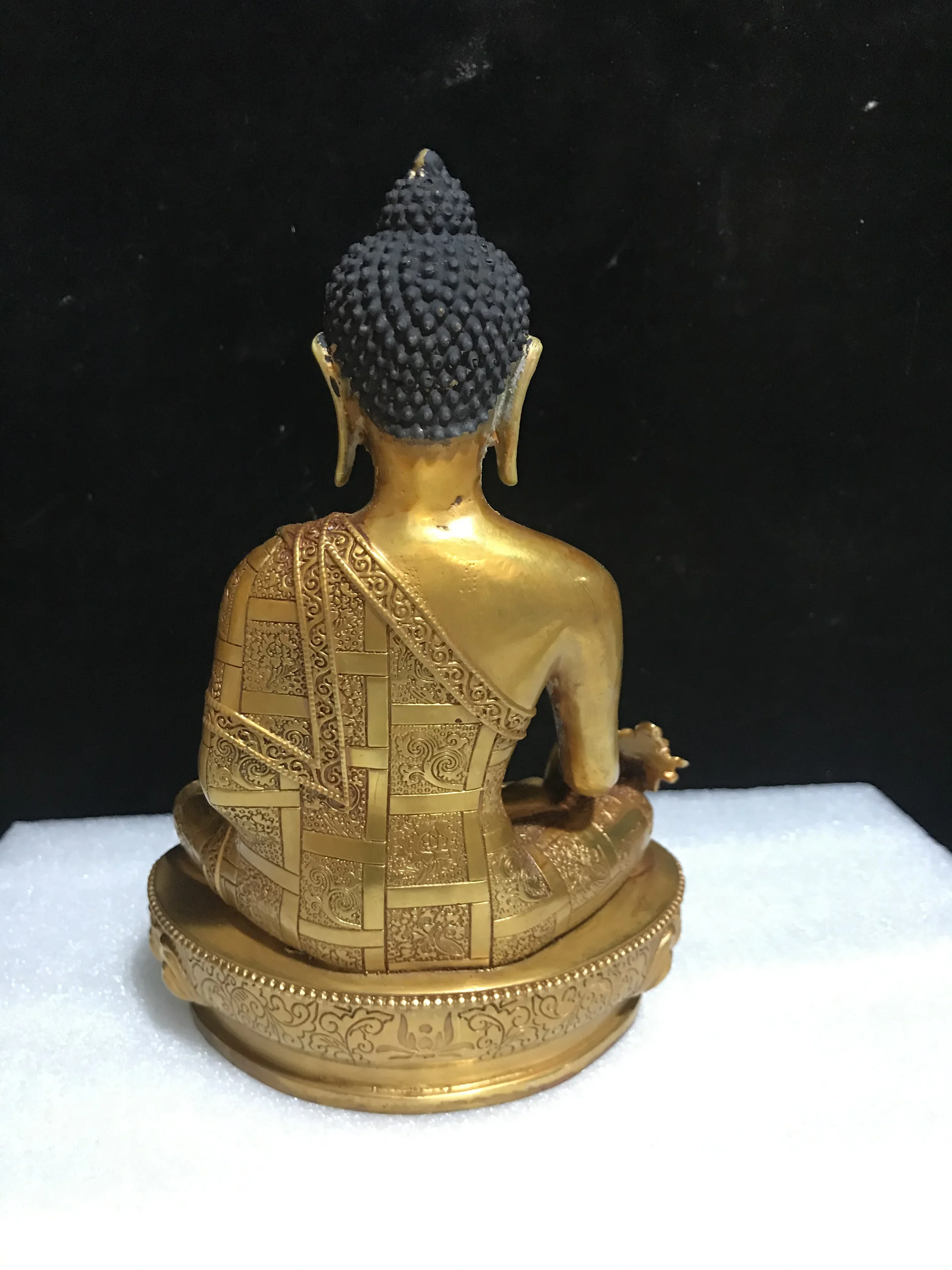 7" 10" 15 &quotXizang ручная работа бронзовая позолоченная статуя Будды тантричная