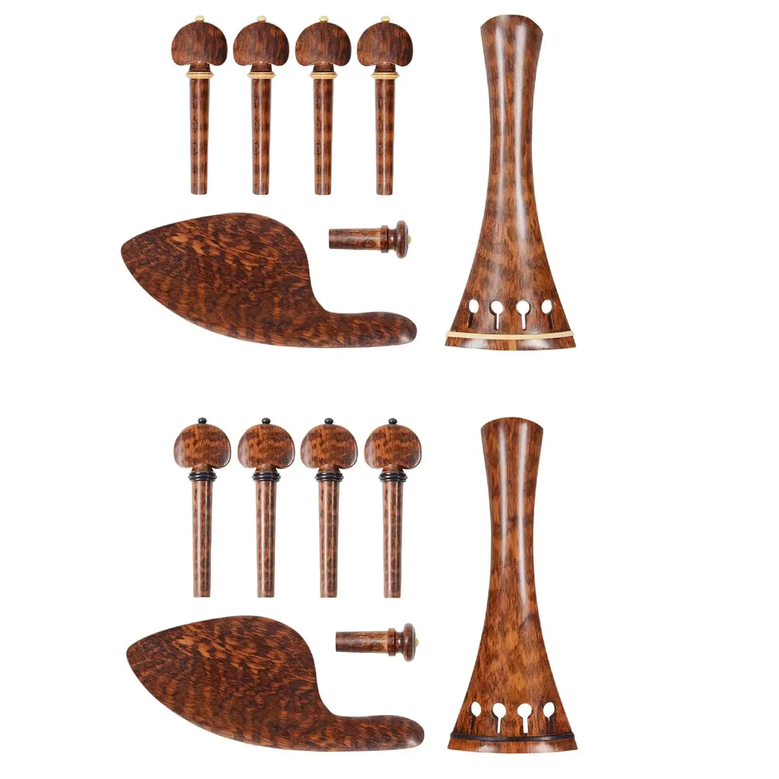 

4/4 Violin Kit Stable Characteristics Chin Rest Exquisite Workmanship Fittings Set for Violin Musician Music Lover Beginners