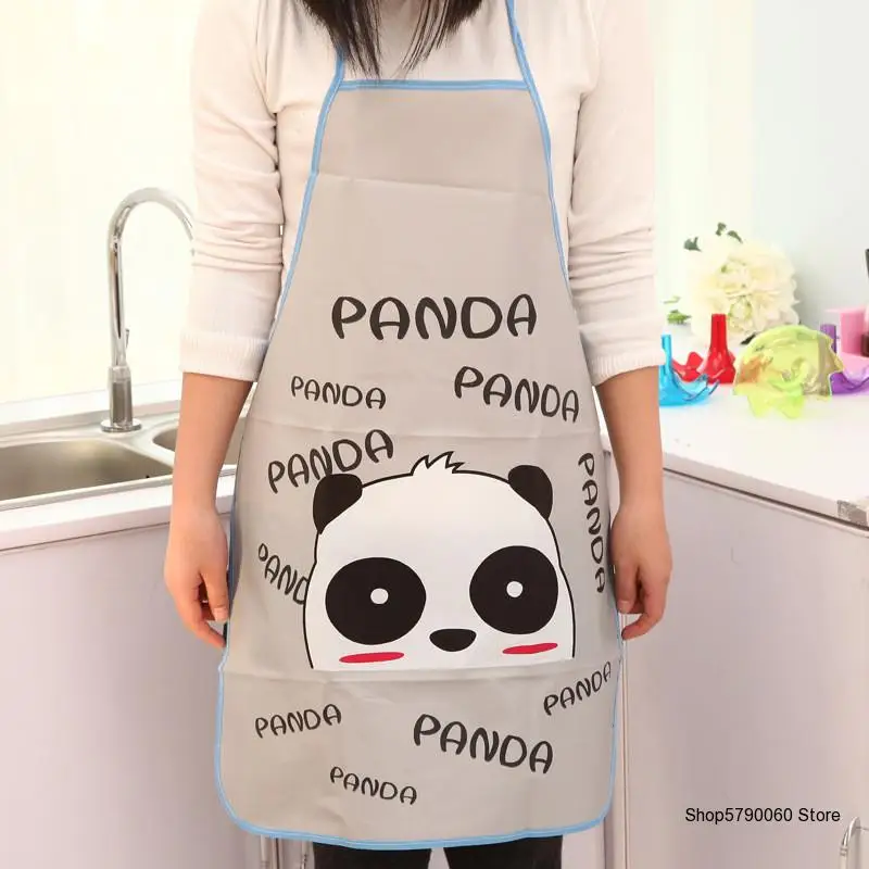 

Hot Sale Aprons Cooking Bib Aprons Cartoon Long Sleeve Cuff Waterproof Aprons Gowns Suits Kitchen Apron For Monther