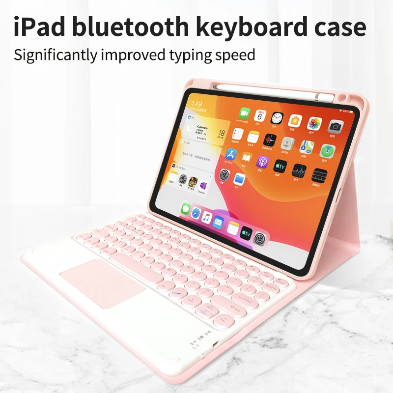 Беспроводная клавиатура и мышь для iPad Pro 11 чехол 2021 2020 Air 4 5 10 2 9 8 поколения Mini 45 3