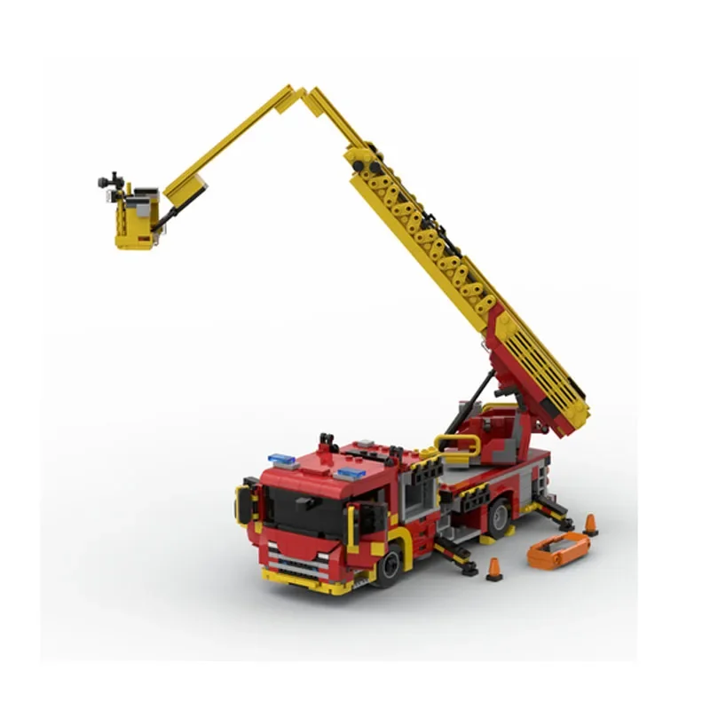 Городская пожарная бригада спасательный грузовик кран машина 1079 деталей