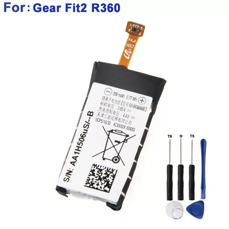 

2023NEW Replacement Battery For Samsung Gear Fit2 Fit 2 R360 EB-BR360ABE 200mAh