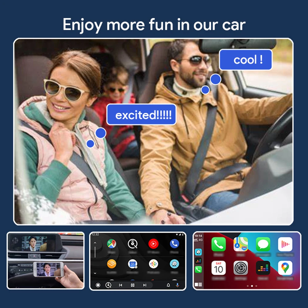 

Carplay Ai Box беспроводной Carplay 8 Core AI Box Android автомобильный адаптер CarPlay 3 в 1 Carplay Smart Box Автомобильный мультимедийный плеер