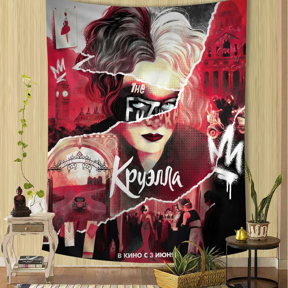 C-Cruella аниме гобелен искусство научная фантастика комната домашний декор