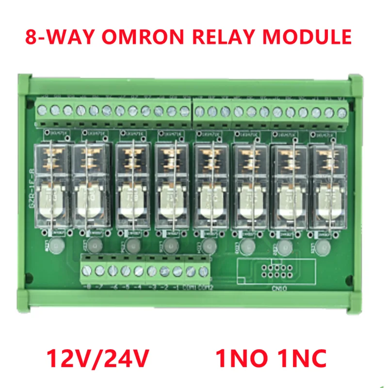 

1Ppcs релейный модуль, 8-полосный промежуточный модуль 12 В 24 В, плата управления сигналом PLC NPN PNP 16 А, G2R-1-E Выходная Плата усилителя