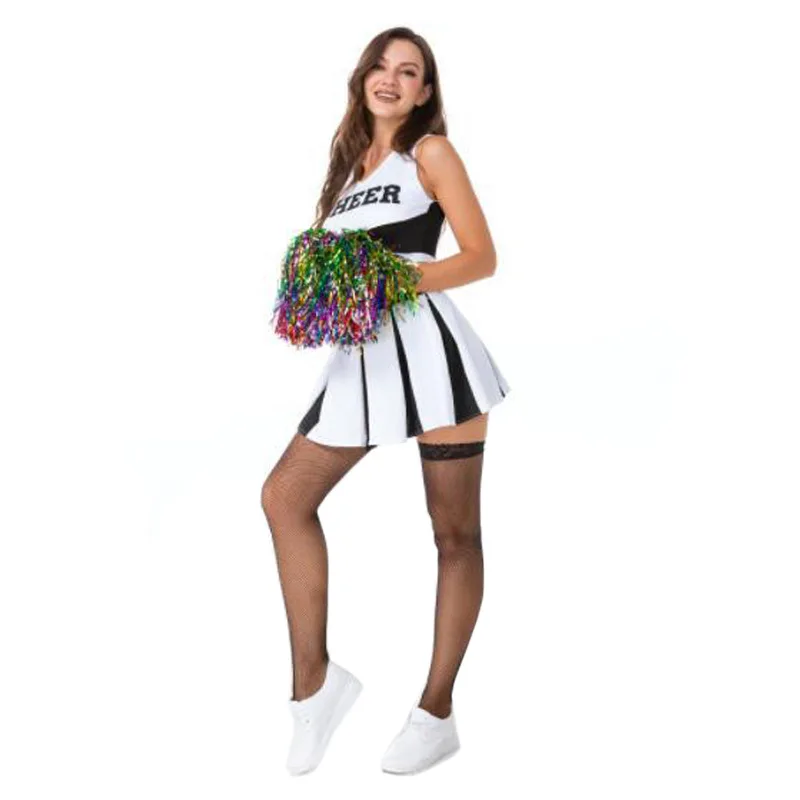 

Women's Cheerleading Uniforms Athletic Competition Stage Table Sexy Uniforms Party Party Holiday Pleated Skirt 4 Pcs Set