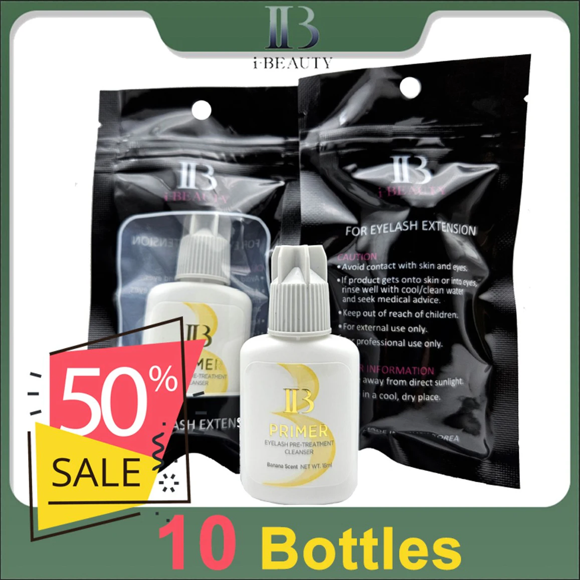 

2/5/10Bottles Professional IB Primer Eyelash Extensions Glue 15ml Korea Original False Lash Glue Suppliers Wholesale Makeup Tool
