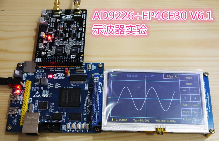 AD9226 высокоскоростной AD 12-бит двухканальный модуль FPGA контроль виртуальный
