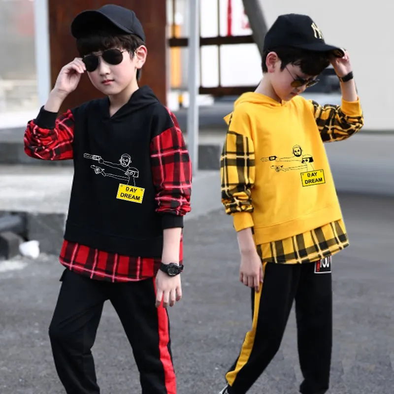 

Детская одежда для мальчиков, свитшоты в клетку для подростков, пуловер, рубашка, мультяшная детская одежда, хлопок 2022, весна-осень