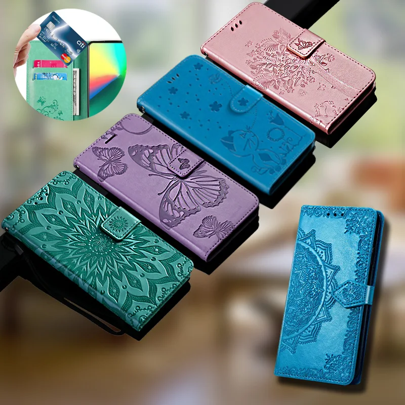 

Wallet Case For OPPO A5 A9 A32 A33 A53 S A73 A93 2020 A54 A72 A73 A74 A93 A94 5G PU Stand Shockproof Phone Wallet Cover Case