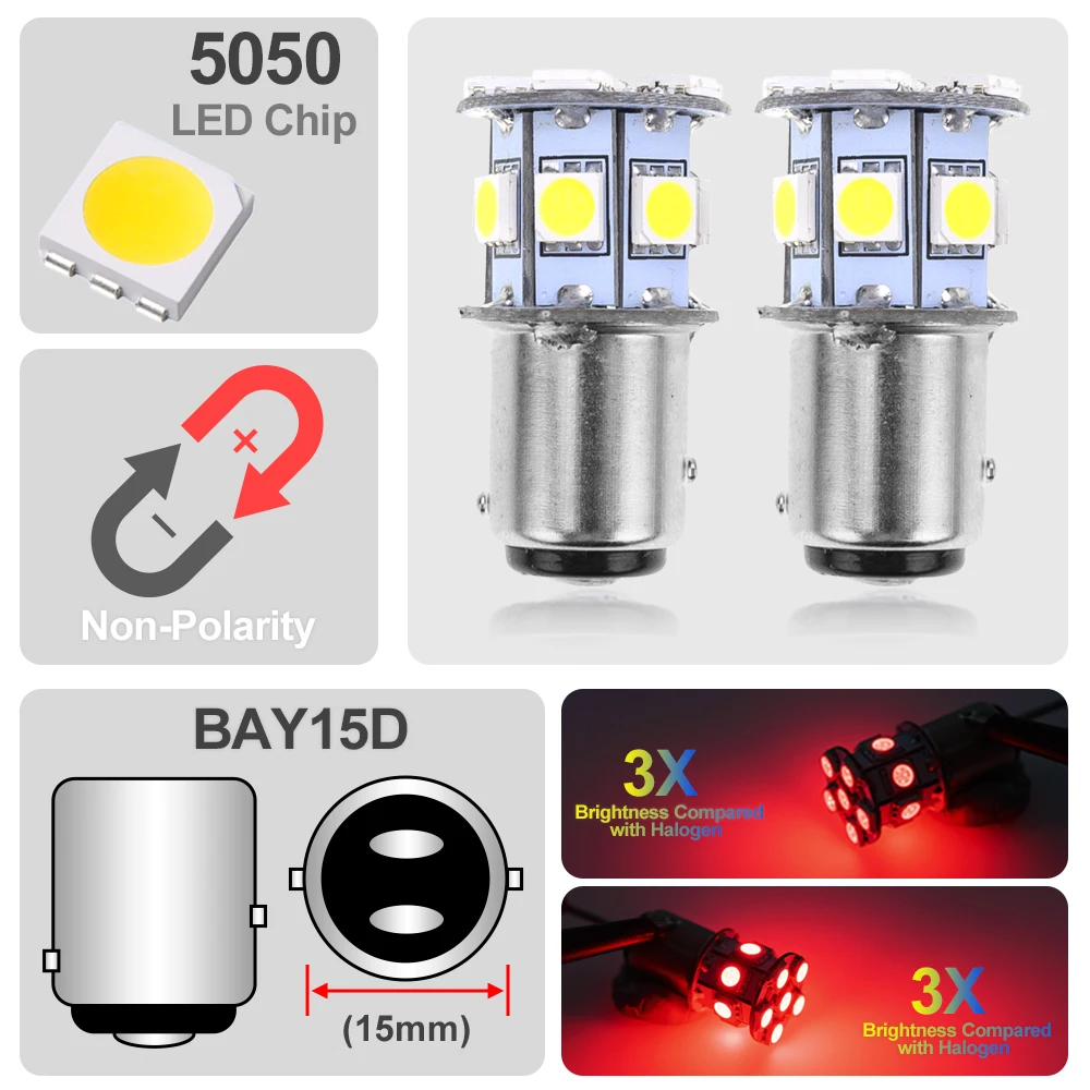 10 шт. фонарь заднего поворота BAY15D 1157 1157A 7528 3496 2397