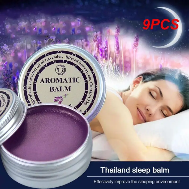 

9PCS Lavender Sleepless Cream Soothe Mood Aromatic Balm Improve Sleep Insomnia Relax Anxiety Cream Relieve Stress Cream Person