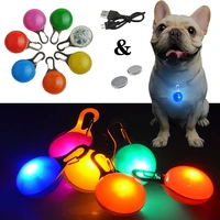 dog collar led light clip on with metal carabiner light up dog collar flashing pendant waterproof led safety light for outdoor