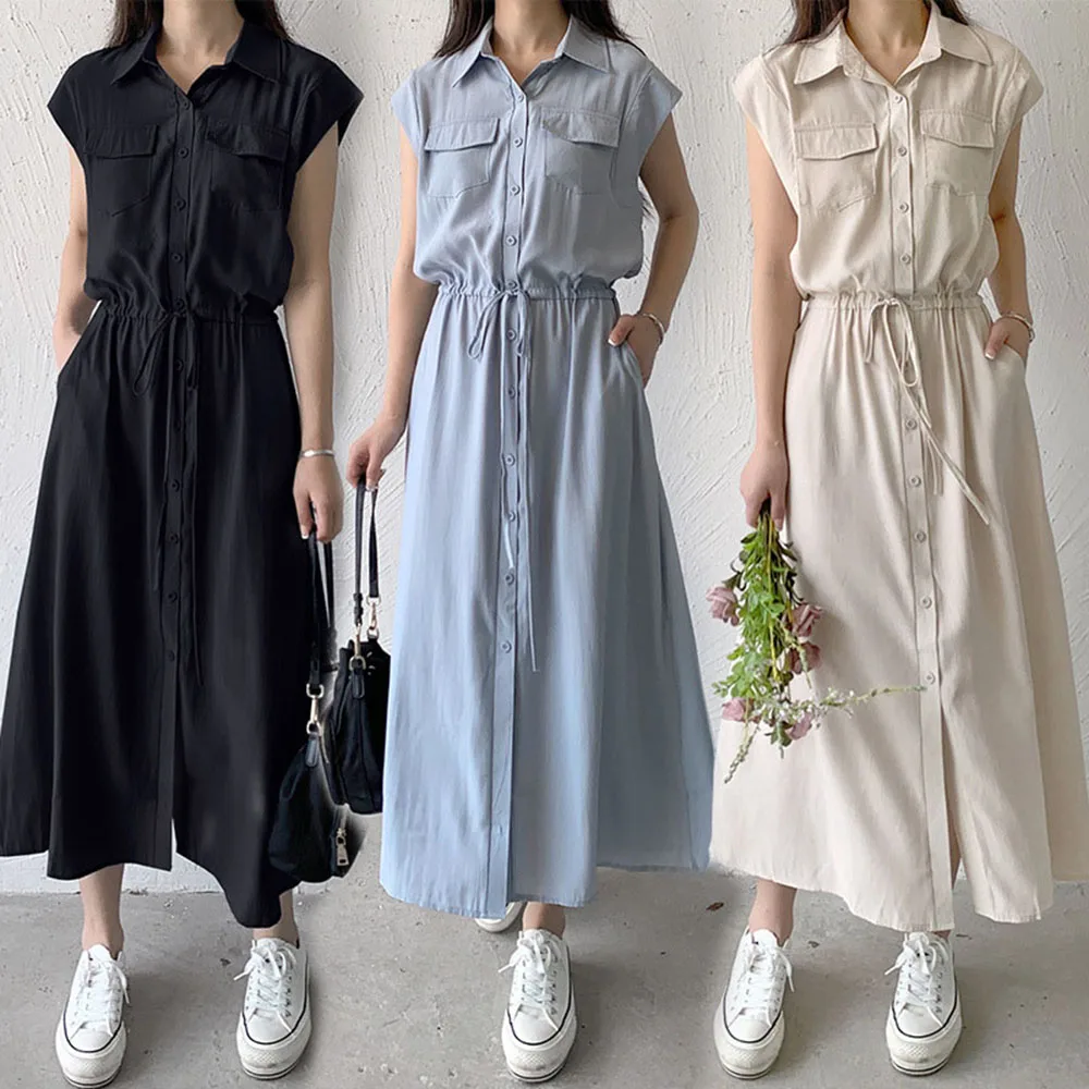 

Summer Elegant Short Sleeve Party Midi Dress Women Fashion Solid Holiday Sundress With Belted Casual OL Work Vestido Robe