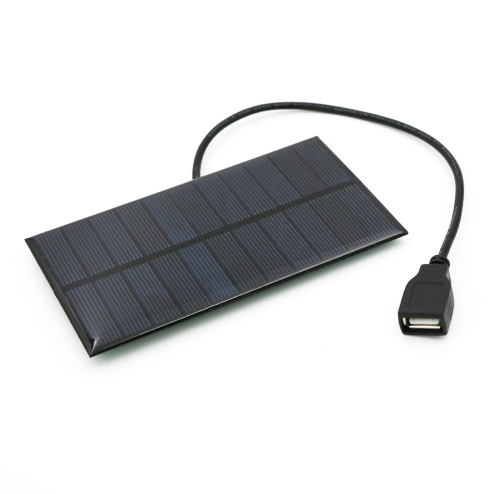 5 5V 300mA 1 65W Solar Panel Power Bank USB Mobile Phone Charger Portable Charging Board Device Outdoor Hiking