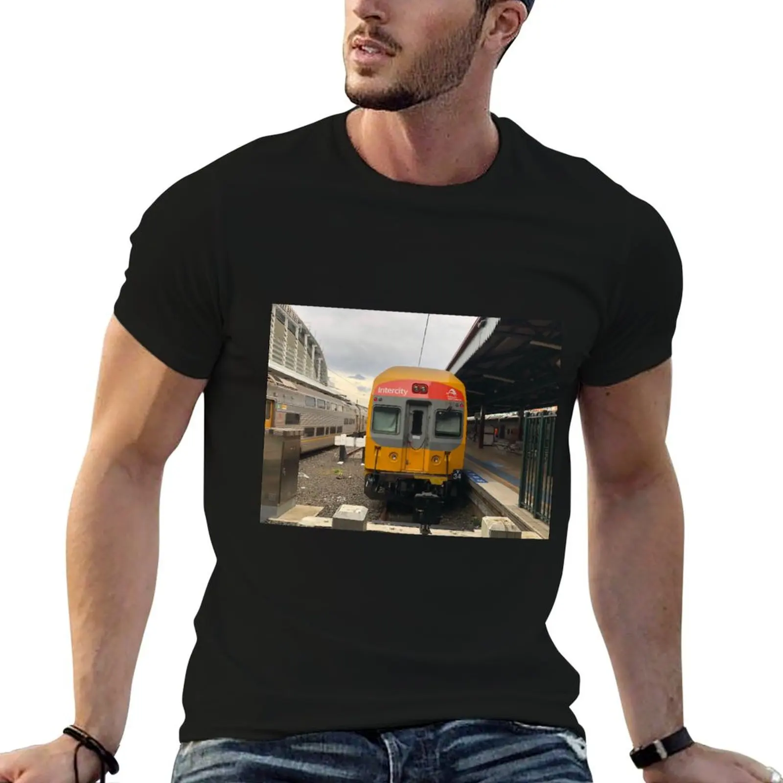 NSW TrainLink InterCity V Set at Central Station заготовки для футболок летние топы мужские футболки