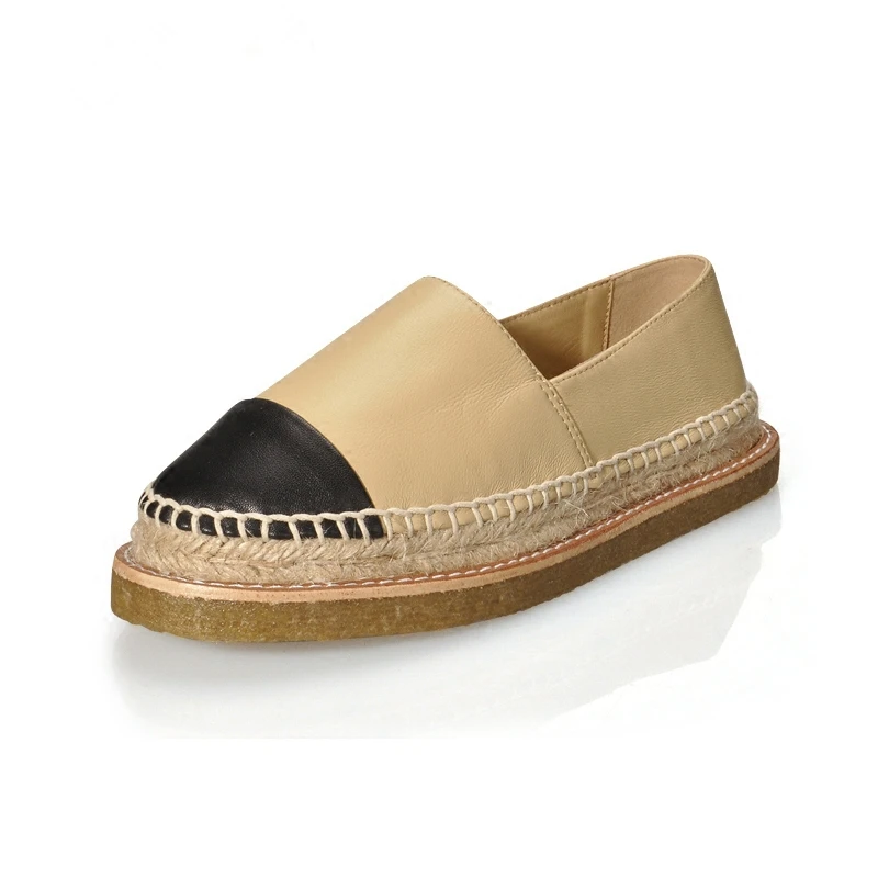 Genuin Leather Women Fisherman Shoes Espadrilles Brand Comfort Breathable Flat Shoes Top Quality Casual Loafers Plus Size 35-42