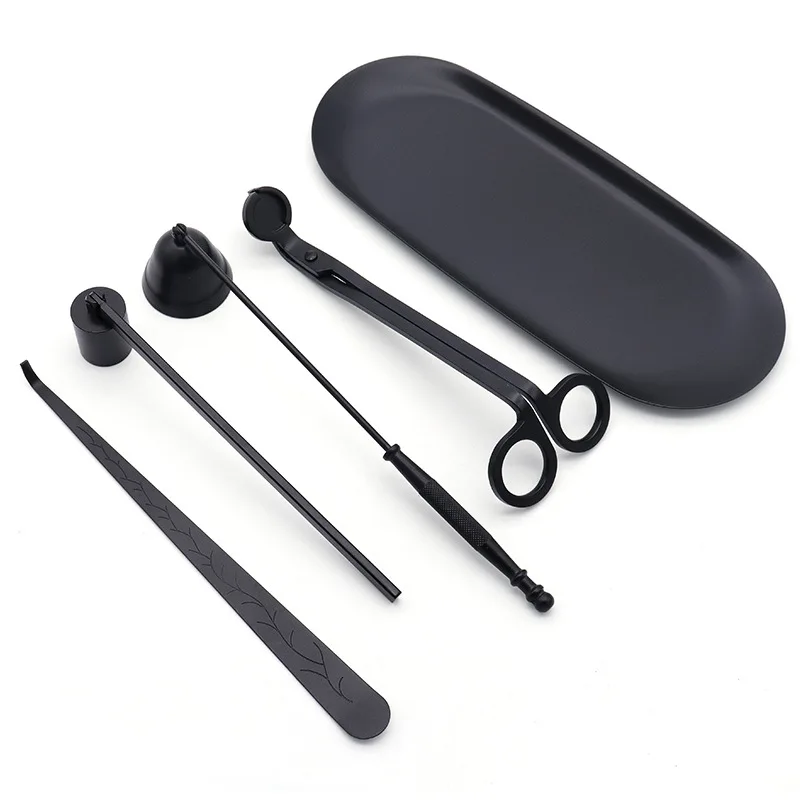 5 Styles Black Candle Extinguishers Scented Candle Trays, Sc