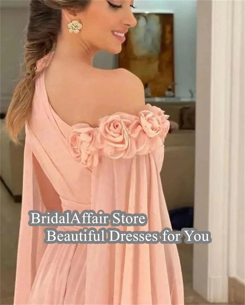 BridalAffair детское розовое шифоновое вечернее платье с рукавами-крылышками и 3D
