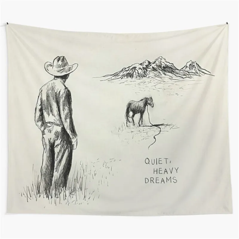 

Zach Bryan Quiet Heavy Dreams Tapestry Wall Hanging Art for Bedroom Living Room Decor Party Backdrop
