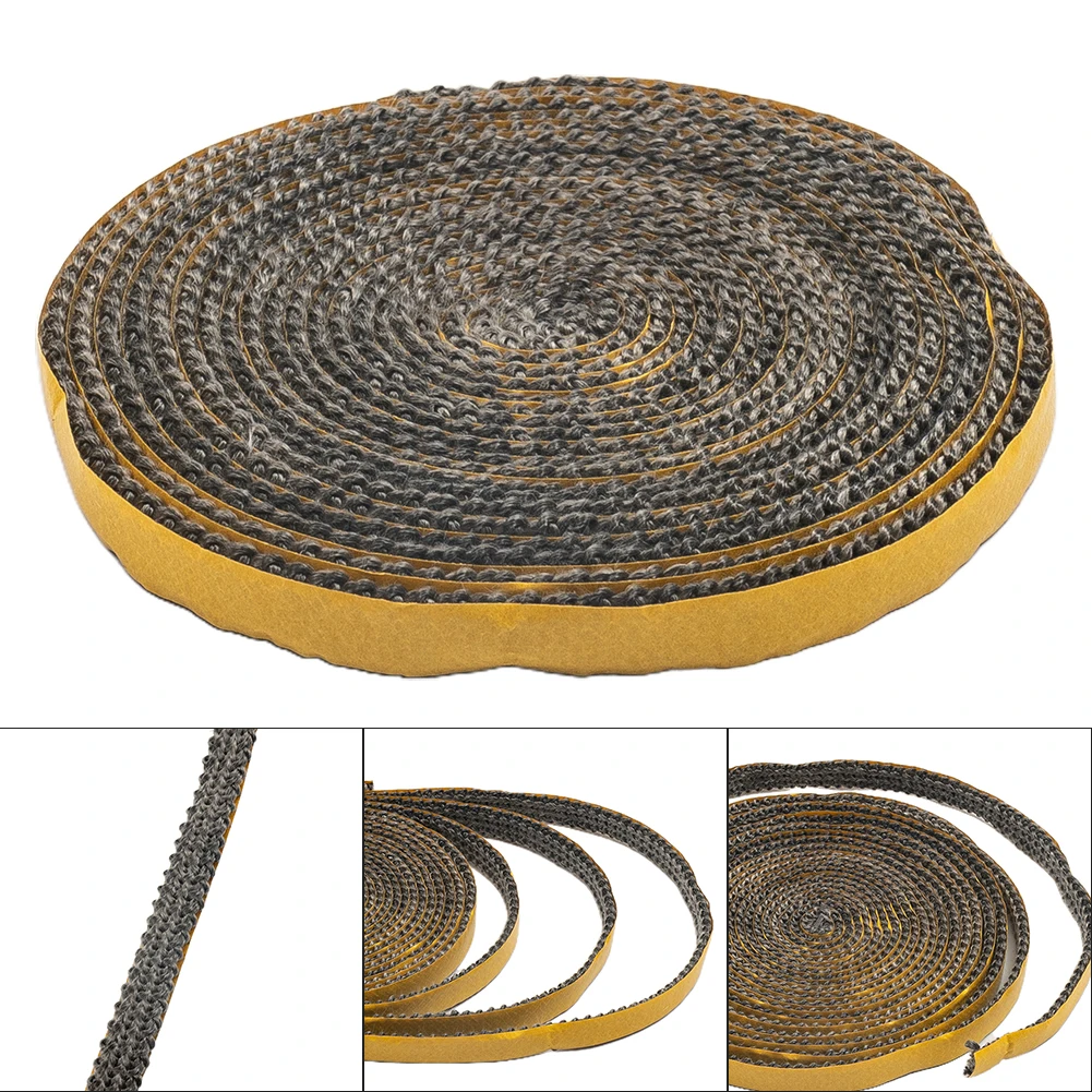 

High Quality Practicall Sealing Strip Waterproof Strip 10x2mm 1pcs 4M Cotton Door Fireplace Gasket Furnace Glass