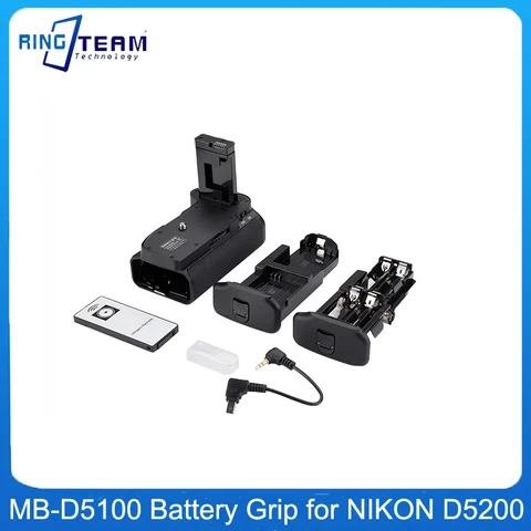 Вертикальный батарейный блок для камеры NIKON D5100 D5200 DSLR с ИК-пультом дистанционного управления