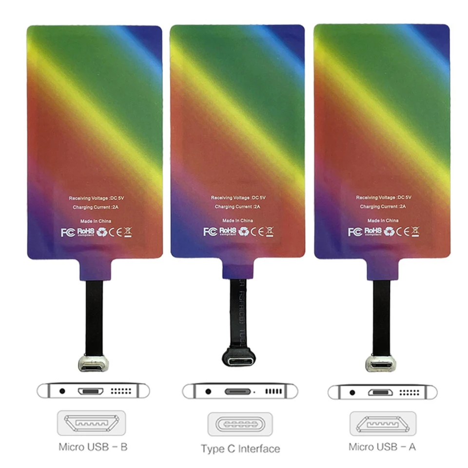 

10W 5V 2A Wireless Charging Receiver Module Universal Type-C Micro USB Port for Android Qi Qtandard for Samsung Huawei Xiaomi