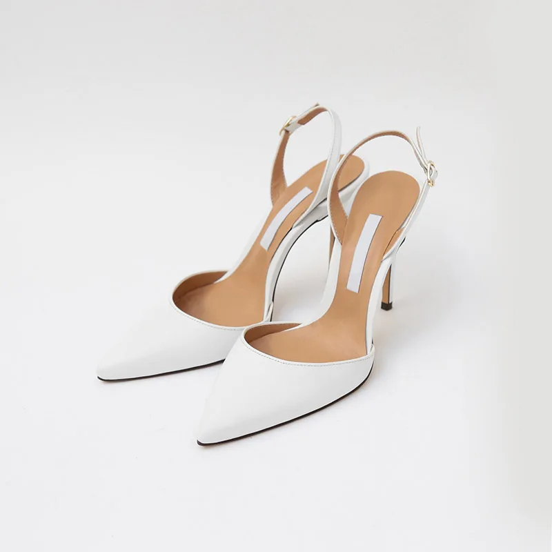 

2022 Slingback women high heels shoes ankle strap pointed toe slip on sexy ladies high heel shoes pumps wedding party