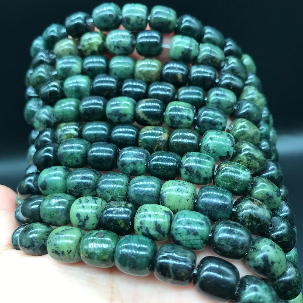 

10mm Natural Tibetan Jades Medicine King Stone Barrel Beads For Jewelry Making Diy Bracelet Charms Necklace Jewellery Accessorie
