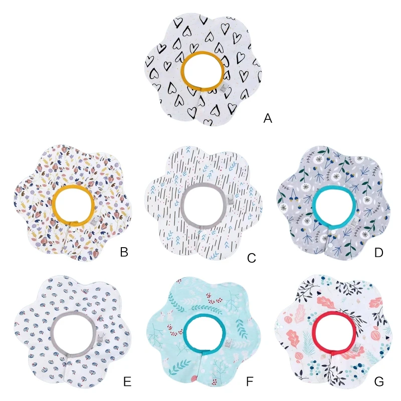 

Cute Baby Bib Knitted Cotton Breathable Waterproof 360 Rotating Wrapping G2AE