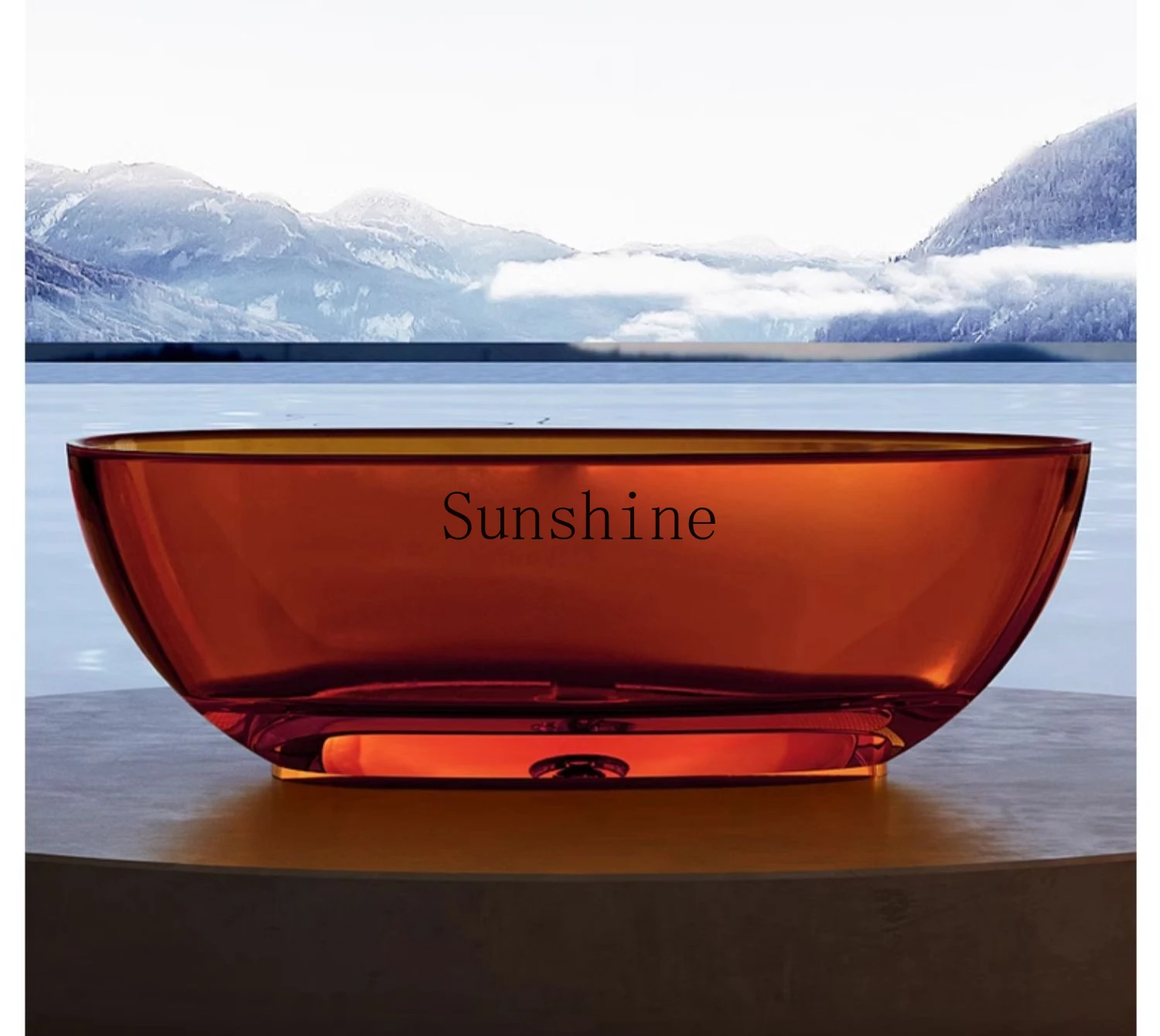 Бытовая независимая ванна для маленькой квартиры из цветного хрустального