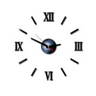 50 см Современный дизайн настенные часы римскими цифрами листья с английскими буквами акриловые настенные часы сделай сам для дома Гостиная украшения