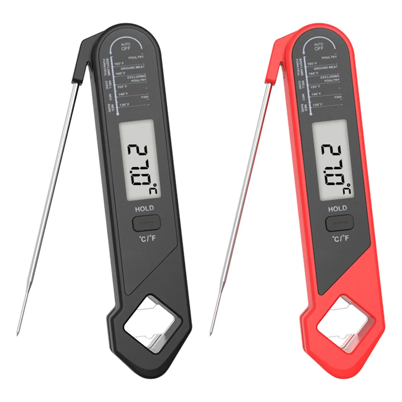 

Digital Food Thermometer, with Temperature Probe -50°C to 300°C °C/°F Conversion Grill Thermometer, for Kitchen Kitchen Cooking