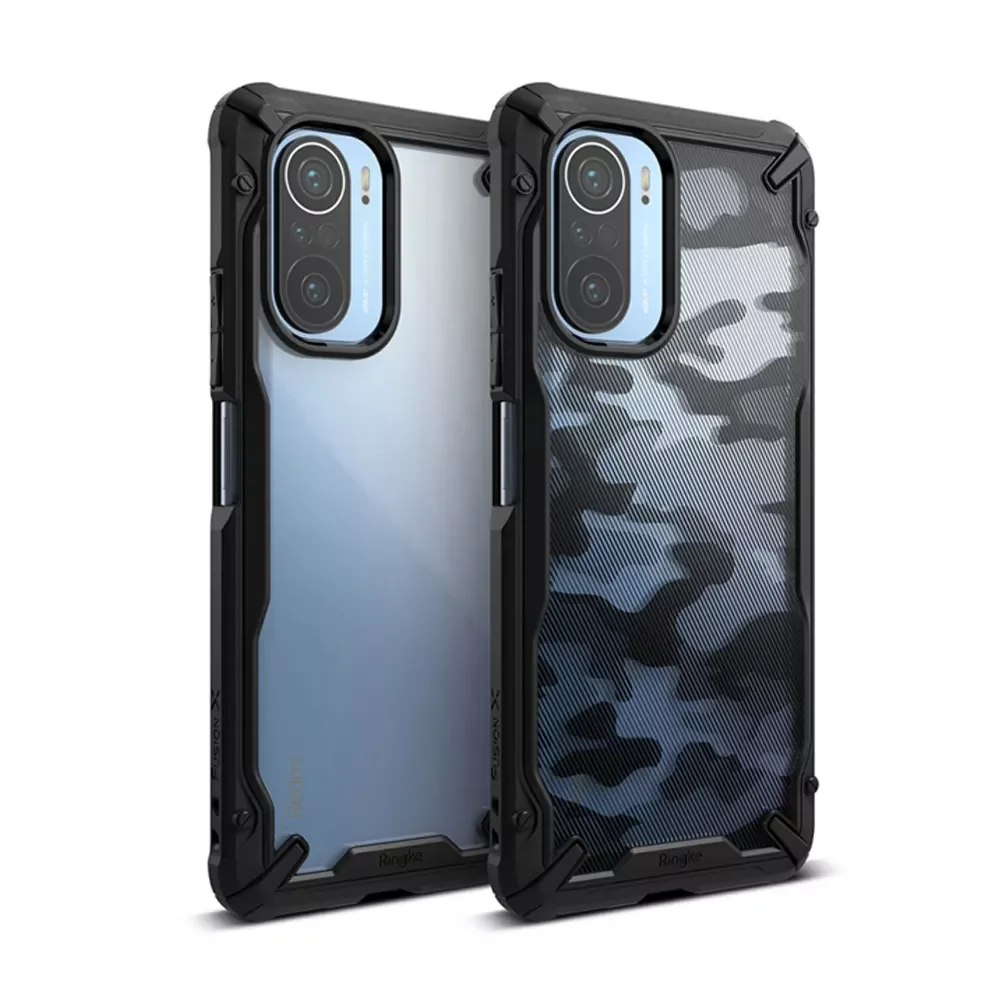 

Ringke Fusion-X Case for Poco F3 Drop Protective Soft TPU Frame and Hard Back Hybrid Redmi K40/Pro/Pro+ Cover Mi 11i