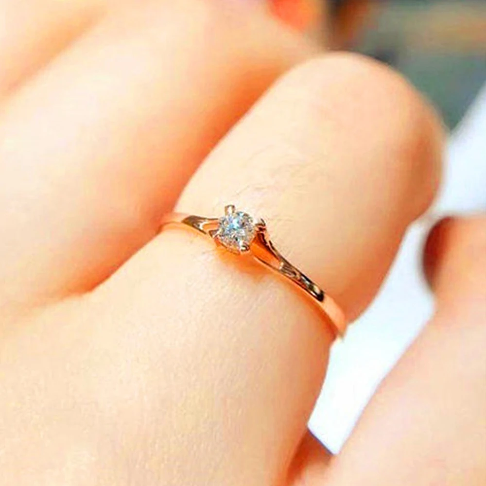 

Simple Gift Trendy Accessories Rings for Women Luxury Female Silver Color Women's Ring Party Minimalist Jewelry Crystal New in