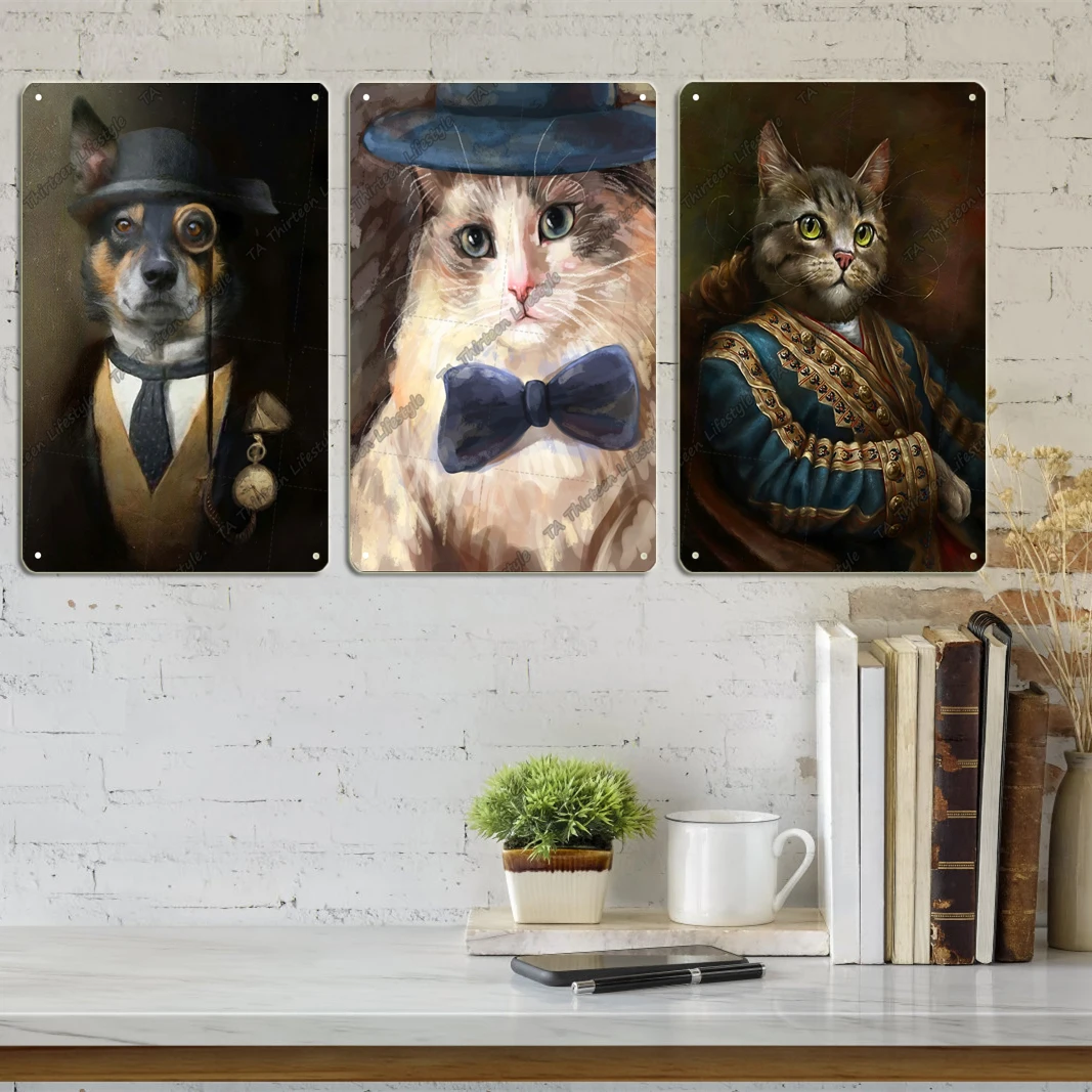 

Cat General Metal Sign Plaque Funny Plate Decor Bar Coffee Home Elegant Wall Decoration Tin Signs Creative Iron Painting Poster