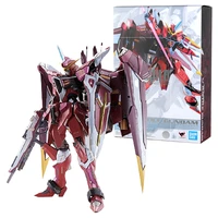 bandai genuine gundam anime figure metal build mb zgmf x09a justice collection gunpla anime action figure toys for children