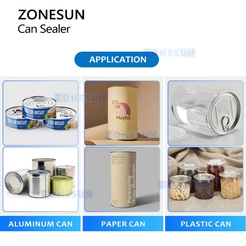 ZONESUN Автоматическая машина для сшивания консервных банок Упаковщик Упаковочное