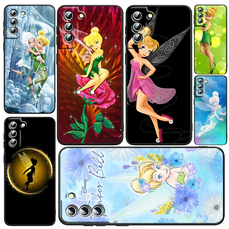 

Wonderful Fairy Tinker Bell Phone Case For Samsung Galaxy S23 S22 S21 S20 FE Ultra Pro Lite S10 S10E S9 Plus 5G Black Funda