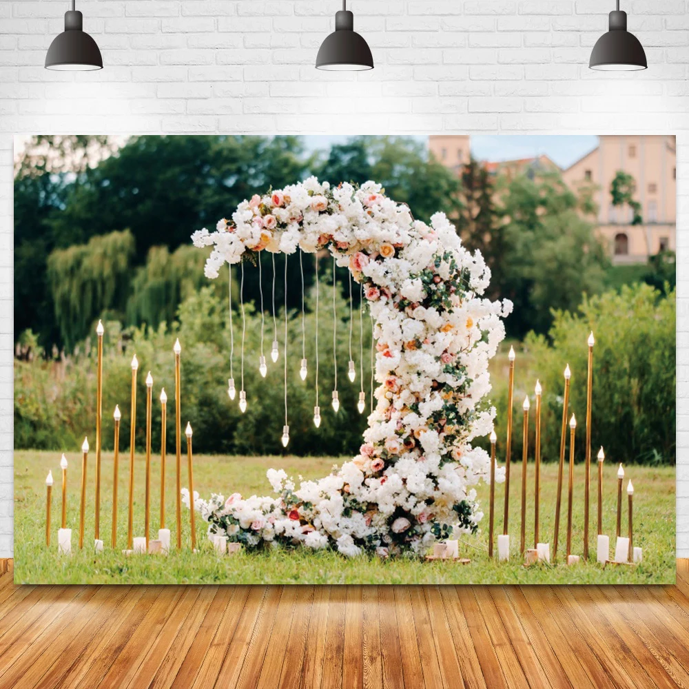 

Dream Garden Wedding Background Spring Flower Moon Decoration Birthday Party Photography Poster Photocall Studio Props