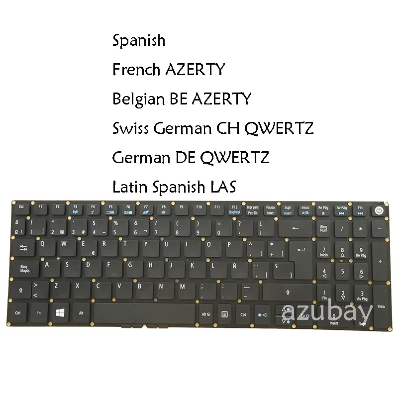 

Laptop Keyboard for Acer As A517-51G A517-51GP A517-51P A615-51 A615-51G A715-71G A717-71G E5-522 BE FR SW GR LAS SP AZERTY