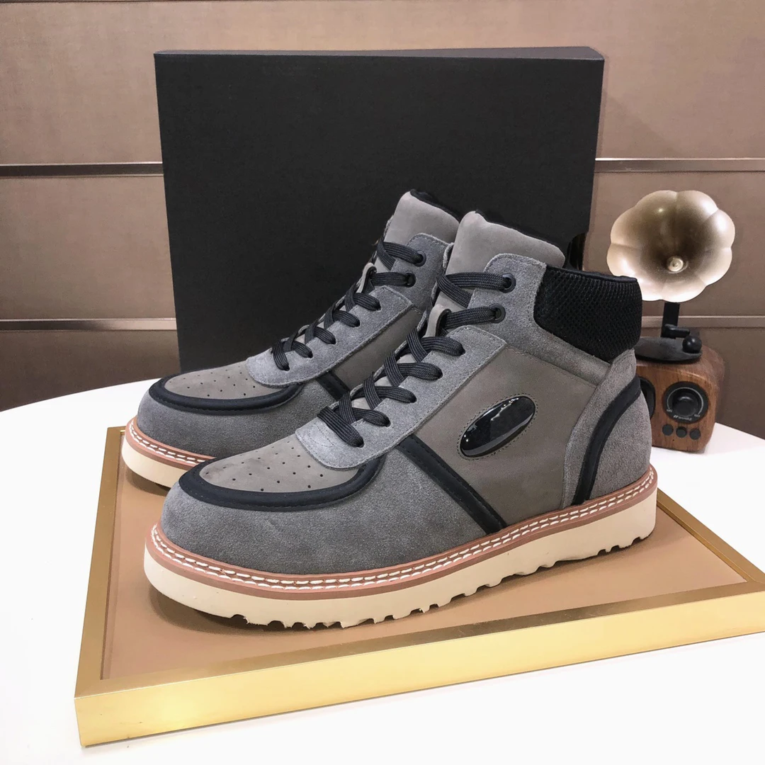 

Luxury Brand Winter Shoes New Designers Business Rubber Sole Martin Boots Wool Lining Footwear Korean Fashion Casual Men's Shoes