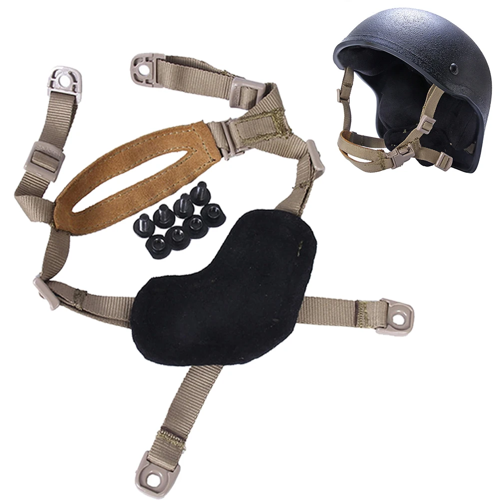 

FMA Tacticals 4 Points Chin Strap Suspension System X-Nape Helmet Retention Lanyard For MICH ACH Helmet With Bolts And Screws