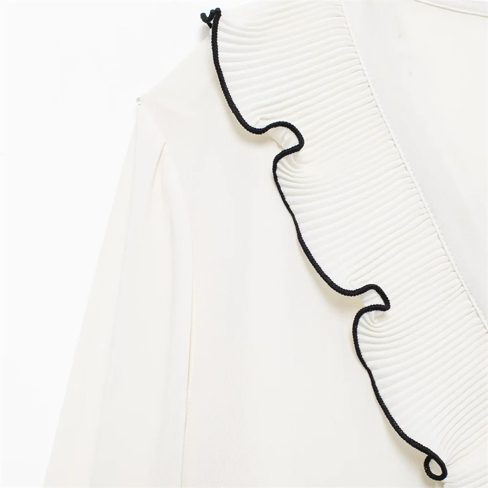 Новинка осени 2024 рубашка RARF с декоративными краями и длинными рукавами V-образным