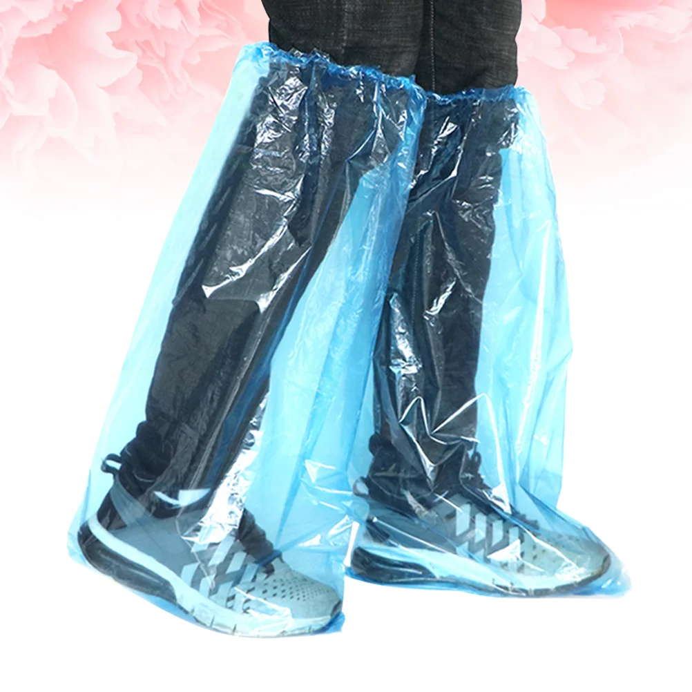 20 шт. защитные бахилы водонепроницаемые одноразовые длинные утолщенные для