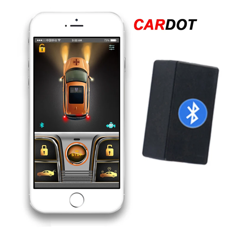 Кардот Смарт автомобильная сигнализация Хоппинг код система безопасности Автозапирание или разблокировка Пассивный бесключевой доступ Кнопка запуска остановки.