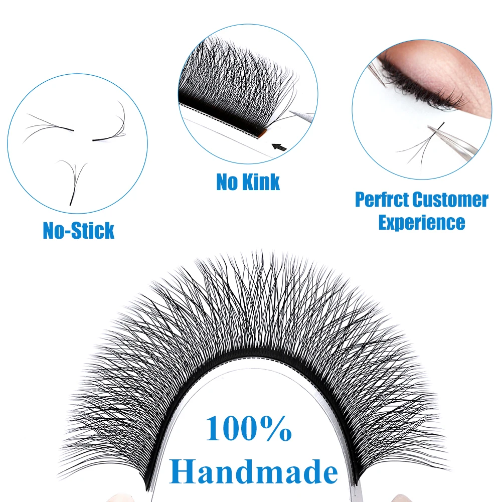 W Shape Lashes Extension 3D Premade Volume Fan Fake Eyelashes Makeup Supplies Wendy High Quality Natural Look Lash Extensions