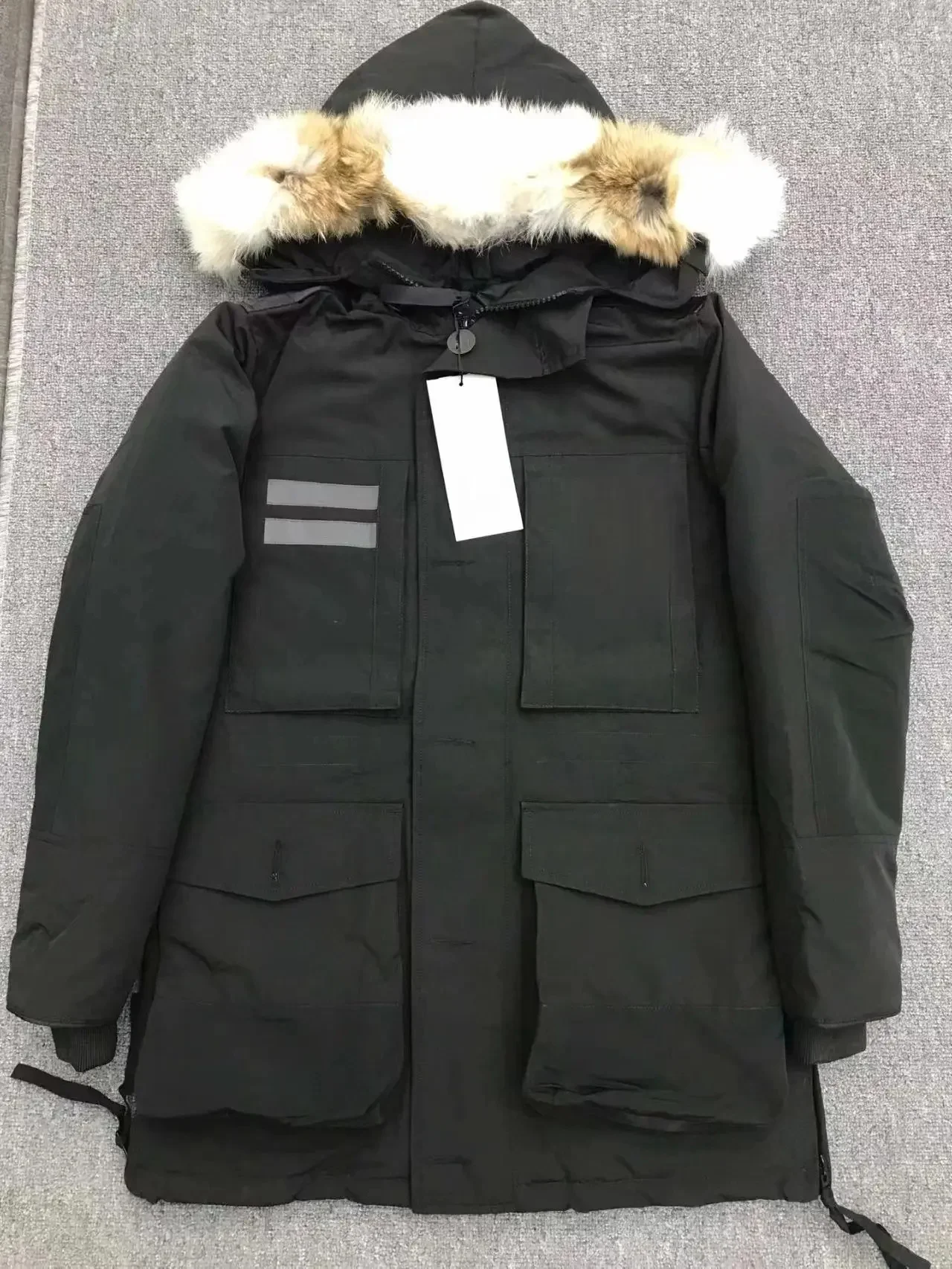 

Зимняя новая длинная Мужская куртка, утепленная свободная одежда, Мужское пальто на белом утином пуху