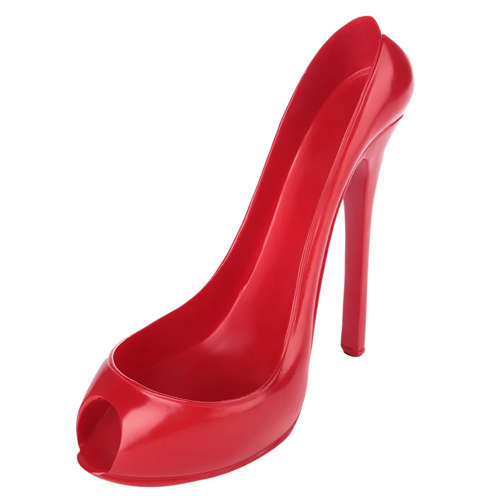 

Novelty High Heel Shoe Wine Bottle Holder Storage Wine Rack Home Decor(Red)