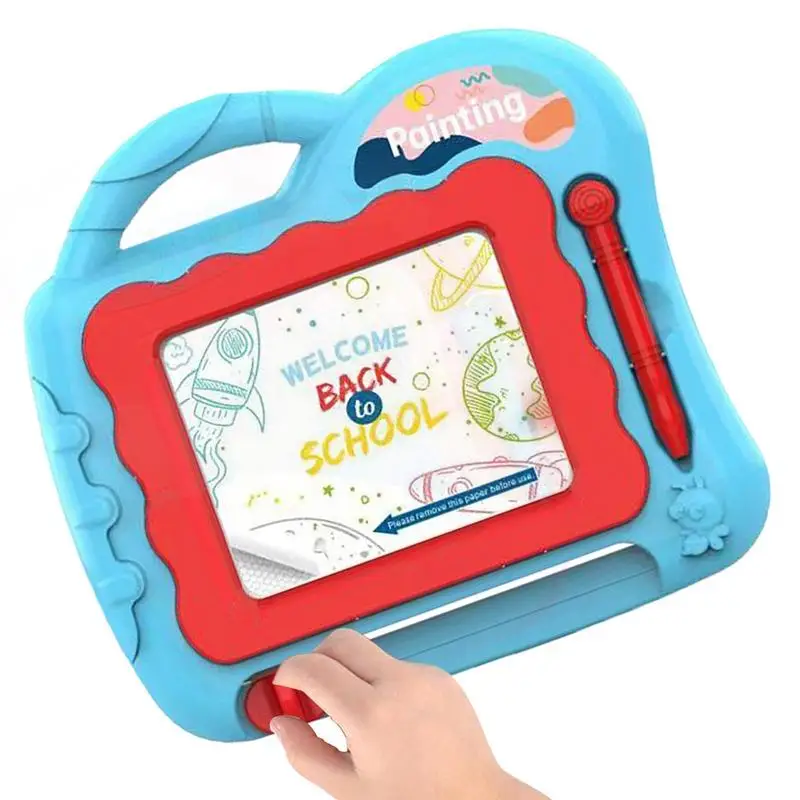 

Доска для рисования Магнитная с цветными рисунками, детская развивающая игрушка для путешествий, Дошкольный подарок